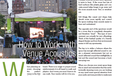 “How to Work with Venue Acoustics” by Chris Dietze